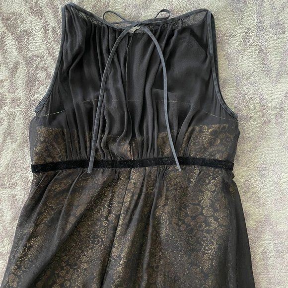 Kay Unger New York Black & Gold Cocktail Dress - Picture 6 of 9